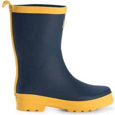 Matte Rain Boots - Navy/Yellow
