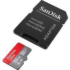 SanDisk microSDHC Geheugenkaarten & USB-sticks SanDisk Ultra microSDHC Class 10 UHS-I U1 A1 120MB/s 32GB +SD adapter