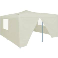 vidaXL Folding Gazebo with 4 Sidewalls