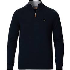 Morris Merino John Zip Sweater - Navy