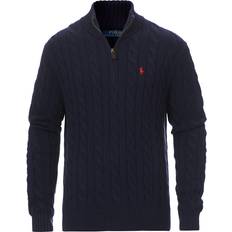 Polo Ralph Lauren Cable Knit Quarter Zip Sweater - Hunter Navy