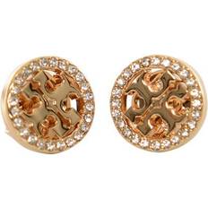 Tory Burch Miller Pavé Studs - Gold/Transparent