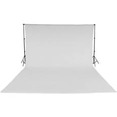 tectake Conjunto De Sistema De Fondo Fotográfico 3x6 M Funda Blanco