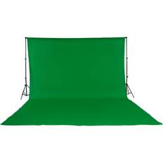 tectake Conjunto De Sistema De Fondo Fotográfico 3x6 M Funda Verde