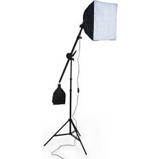 Polyester Studioverlichting tectake Studiolamp met softbox, statief en tas zwart