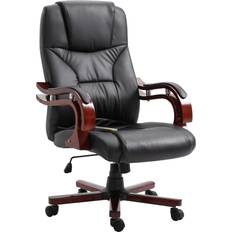 Wood Office Chairs vidaXL Artificial Leather Office Chair 119cm