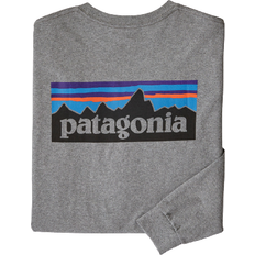 Patagonia Long-Sleeved P-6 Logo Responsibili-T-shirt - Gravel Heather