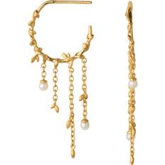 Jungle ivy ByBiehl Jungle Ivy Hoop Earrings - Gold/Pearls