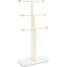 Trigem Jewelry Stand - White/Brass