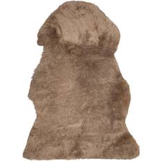 Rectangular Sheepskin Beliani Uluru Brown 65x110cm