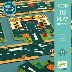 Djeco Puslespil Djeco Roads 21 Pieces