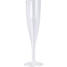 Plast - Transparent Glas Plastic Champagneglas 10cl 10stk