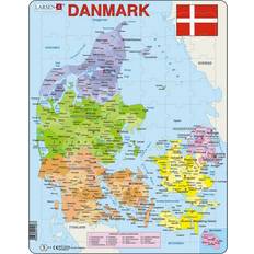 Puslespil danmark Larsen Political Map of Denmark 70 Brikker