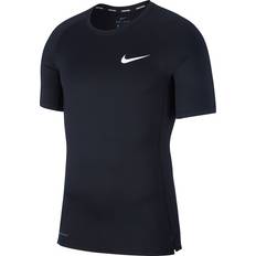 Nike pro top white Nike Pro Short-Sleeve Top Men - Black/White