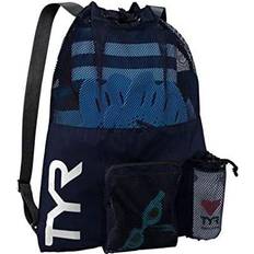 TYR Bolsas de natación TYR Mochila Big Mesh Mummy 40L azul marino blanco Blue