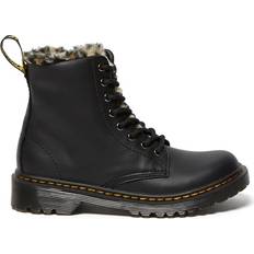 Dr. Martens Winterschuhe Dr. Martens Junior 1460 Serena Leopard Faux Fur - Dark Grey+Tan/Black