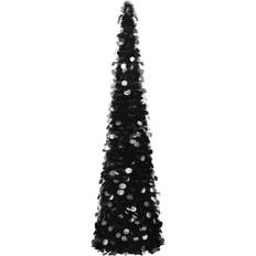 Plastique Sapins de Noël vidaXL Pop Up Artificial Tree 180 cm Pet Black Sapin de Noël 180cm