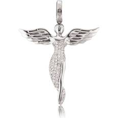 Angel Pendent - Silver/White