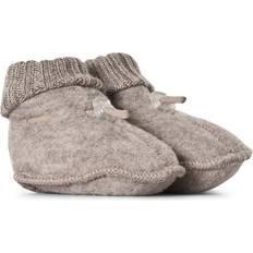 Wool Baby Booties Children's Shoes Joha Sleeping Booties - Sesame Melange