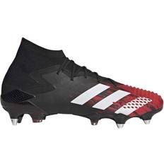 Rouge Chaussures de football adidas Predator Mutator 20.1 Soft Ground Boots - Core Black/Cloud White/Active Red