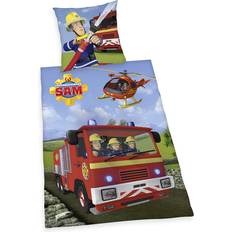 135.0 cm Ensembles de lit Herding Fireman Sam Reversible Duvet Cover 53.2x78.7"