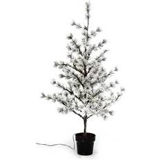 120.0 cm Juletrær Nordic Winter Artificial Larch Tree with Light & Snow White Juletre 120cm