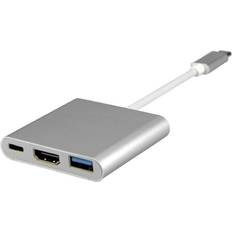 USB C-HDMI/USB A/USB C M-F Adapter