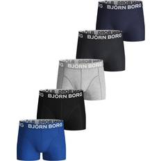 Gutter Boksershorts Björn Borg Sammy Solid Shorts For Boys 5-Pack - Blue Depths (9999-1306_70101)