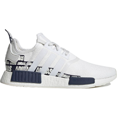 Adidas NMD_R1 Wordmark Heel Stripe - Crystal White Navy Men's