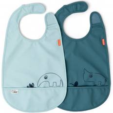 Done By Deer Deer friends Bib w/velcro 2-pack