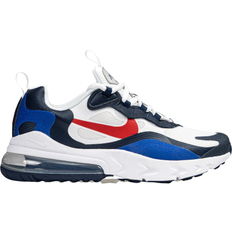 Nike Synthetic Trainers Nike Air Max 270 React GS - White/Midnight Navy/Bright Blue/University Red