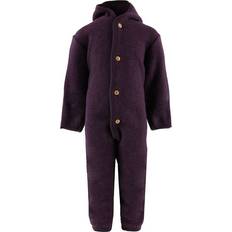 Lila Fleeceoveraller Barnkläder ENGEL Natur Hooded Fleece Overall - Lilac Melange (575722-059E)