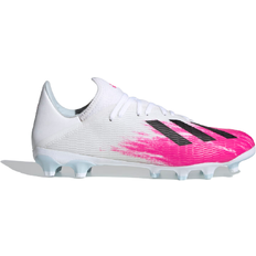 Rose Chaussures de football Adidas X 19.3 Multi-Ground - Cloud White/Core Black/Shock Pink