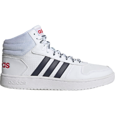 46 ⅓ - Herren Basketballschuhe Adidas Hoops 2.0 Mid M - Cloud White/Legend Ink/Scarlet