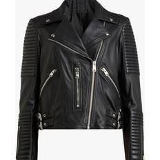 AllSaints Estella Leather Biker Jacket - Black