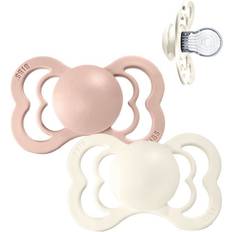 Bibs Silicona Chupetes Bibs Chupete Supreme Blush /Ivory Silicona 6-36 meses 2 unidades