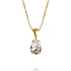 Petite Drop Necklace - Gold/Transparent
