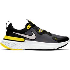 Herre - Nike React Sportssko NIKE React Miler M - Black/Opti Yellow/White/Metallic Silver