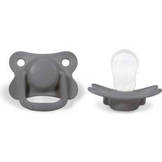 Pacifiers Dark Grey 6m+ 2-pack