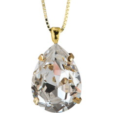 Classic Drop Necklace - Gold/Transparent