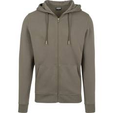 Urban Classics Basic Zip Hoodie - Army Green