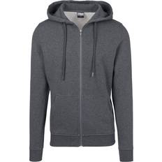Urban Classics Basic Zip Hoodie - Charcoal