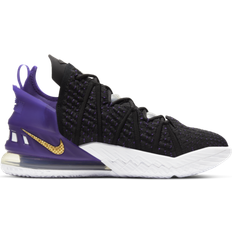 Lebron Nike LeBron 18 Mid Top Shoes - Zwart