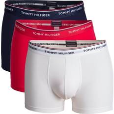 Rot Unterhosen Tommy Hilfiger Stretch Cotton Trunks 3-Pack - White/Tango Red/Peacoat