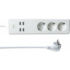 4 USB-porte Stikdåse & Forgreningsstik Woox R4028