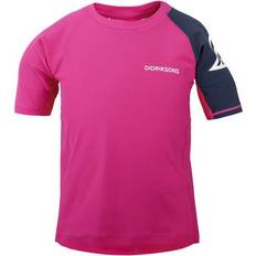 Roze UV-kleding Didriksons Surf Kids SS UV Top - Pink/Roze