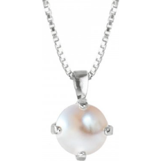 Caroline Svedbom Rodiumpläterad Halsband Caroline Svedbom Classic Petite Necklace - Silver/White