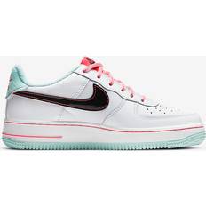 Kinderschuhe Nike Air Force 1 '07 LV8 GS - White/Flash Crimson/Atomic Pink/Black