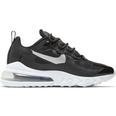 Nike Air Max 270 React Black Metallic Silver Women's