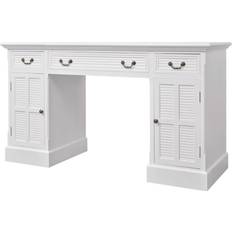 vidaXL Double Pedestal Schreibtisch 48x140cm